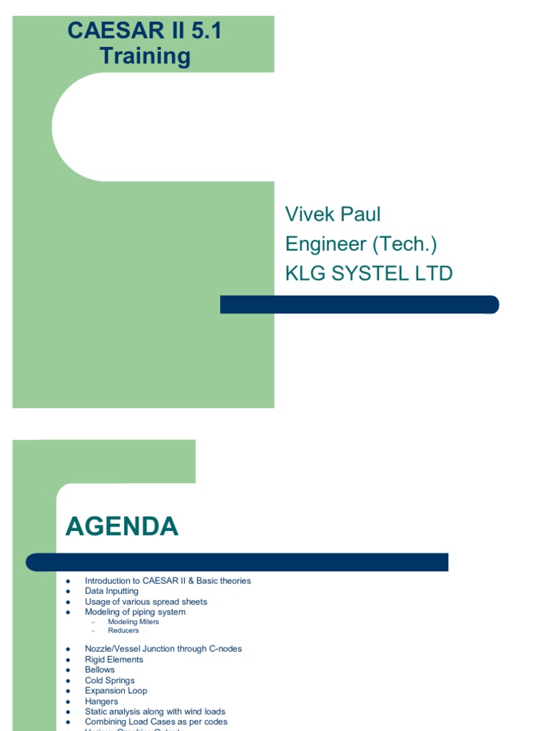 Caesar II Training Overview in India | PDF | Pipe (Fluid Conveyance ...