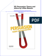 Ebook Ebook PDF Persuasion Theory and Applications by Lillian Beeson PDF