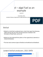 Biofuel - Algal Fuel As An Example