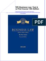 Ebook PDF Business Law Text Cases The First Course 14th Edition PDF