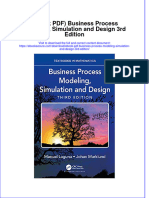 Download eBook PDF Business Process Modeling Simulation and Design 3rd Edition pdf