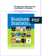 Ebook PDF Business Statistics 2nd Edition by Robert A Donnelly PDF