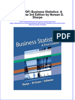 Ebook PDF Business Statistics A First Course 3rd Edition by Norean D Sharpe PDF