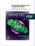 FULL Download Ebook PDF Genetics Analysis and Principles 6th Edition PDF Ebook