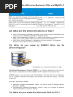 SQL Questions and Answers 1