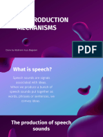 Speech Production Mechanisms