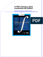 Ebook PDF Calculus Early Transcendentals 9th Edition PDF