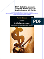 Ebook PDF Called To Account Financial Frauds That Shaped The Accounting Profession 3rd Editio PDF
