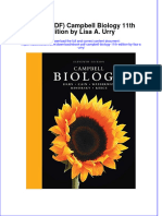 Ebook PDF Campbell Biology 11th Edition by Lisa A Urry PDF