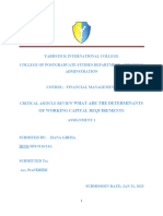 What Are The Determinants of Working Capital Requirements