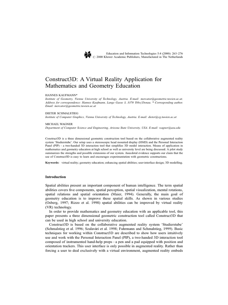 Construct 3D-A VR Application For Mathematics and Geometri Education ...