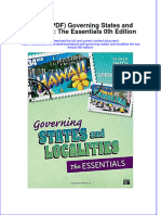 FULL Download Ebook PDF Governing States and Localities The Essentials 0th Edition PDF Ebook