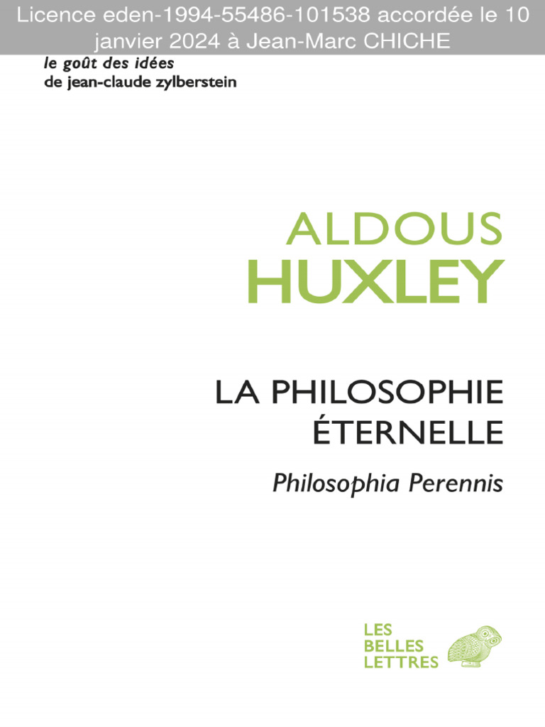 La Philosophie Eternelle | PDF | Dieu | Noûs