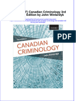Ebook PDF Canadian Criminology 3rd Canadian Edition by John Winterdyk PDF