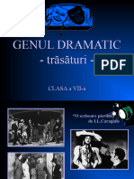 Genul Dramatic - Trăsături