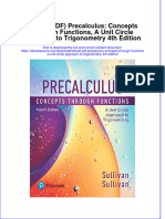 Ebook Ebook PDF Precalculus Concepts Through Functions A Unit Circle Approach To Trigonometry 4th Edition PDF