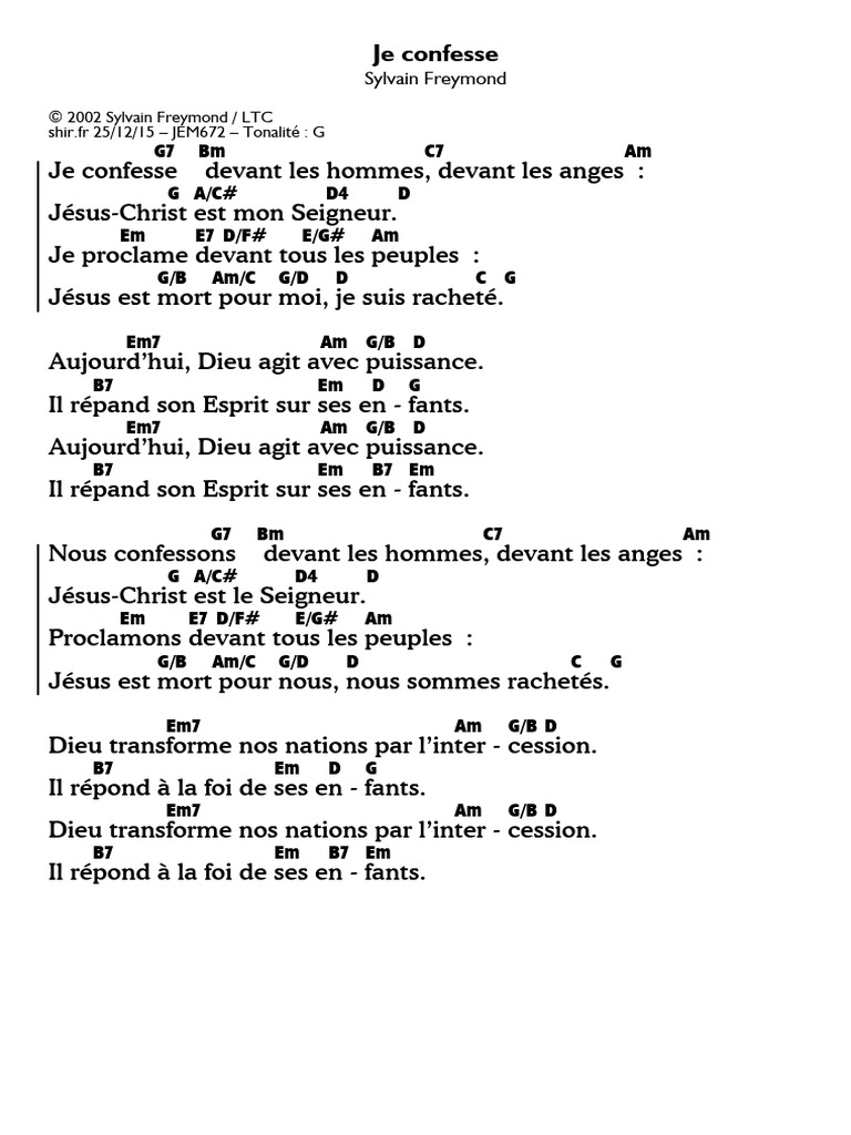 Je confesse à Dieu tout-puissant | PDF