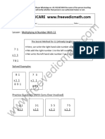 Vedic Math Worksheet 2 - Multiplication With Series of 1