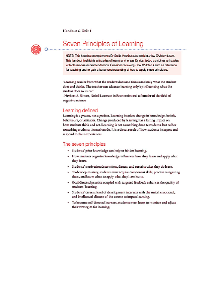 Handout 6 Unit 1 | PDF