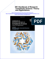 FULL Download Ebook PDF Handbook of Research Methods in Complexity Science Theory and Applications PDF Ebook