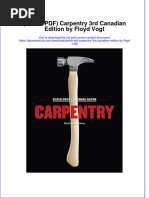 Ebook PDF Carpentry 3rd Canadian Edition by Floyd Vogt PDF