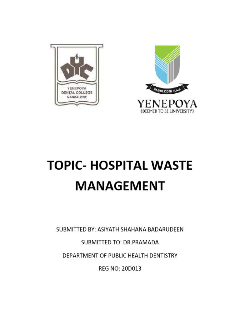 Dental Waste Management Guide | PDF | Incineration | Waste