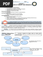 LESSON 1 Inquiry and Research