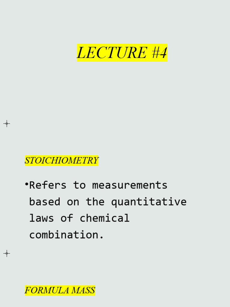 Stoichiometry and Chemical Reactions Guide | PDF | Molecules | Chemical ...