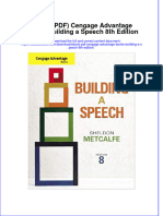 Ebook PDF Cengage Advantage Books Building A Speech 8th Edition PDF