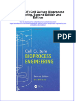 Ebook PDF Cell Culture Bioprocess Engineering Second Edition 2nd Edition PDF