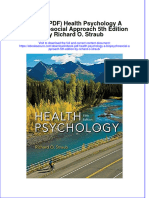 FULL Download Ebook PDF Health Psychology A Biopsychosocial Approach 5th Edition by Richard o Straub PDF Ebook