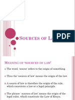MKU Legal Systems - Sources of Law - Part I