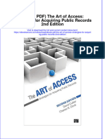 Download eBook PDF the Art of Access Strategies for Acquiring Public Records 2nd Edition pdf