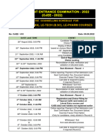 Tentative Schedule of Counselling For Lateral Entry Courses 188