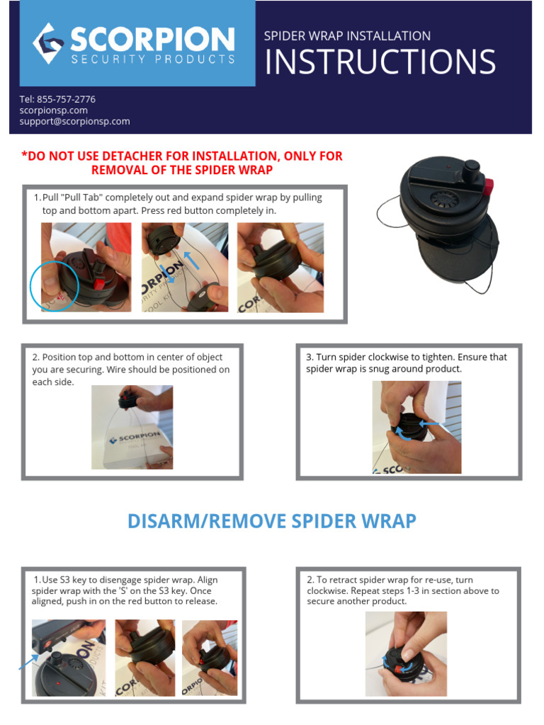 Spider Wrap Installation & Removal Guide | PDF