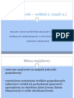 (2.2.) Bilans I Operacje Gospodarcze. Dowody Księgowe.