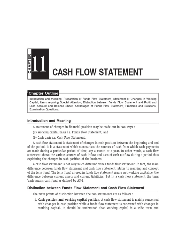 Cash Flow Statement Overview and Preparation | PDF | Cash Flow ...