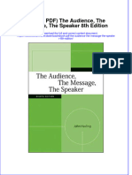 Ebook PDF The Audience The Message The Speaker 8th Edition PDF
