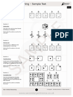 Non-Verbal Reasoning - Sample Test 2020 (Secondary Entrance)