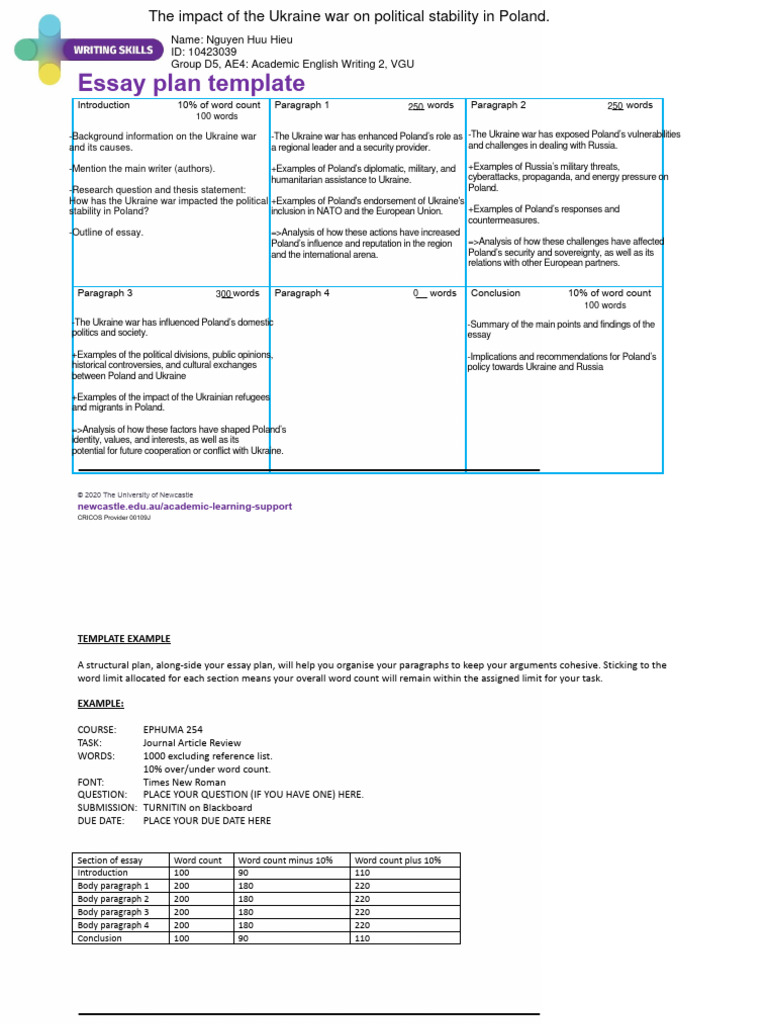 Essay Plan 10423039 | PDF | Ukraine | Poland