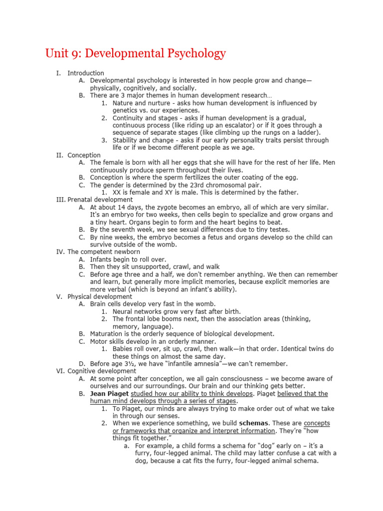 Overview of Developmental Psychology | PDF | Adolescence ...