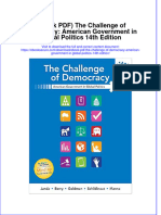 Ebook PDF The Challenge of Democracy American Government in Global Politics 14th Edition PDF