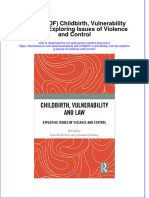 Ebook PDF Childbirth Vulnerability and Law Exploring Issues of Violence and Control PDF