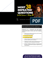 Most Repeated 30 Questions Class 10 SST