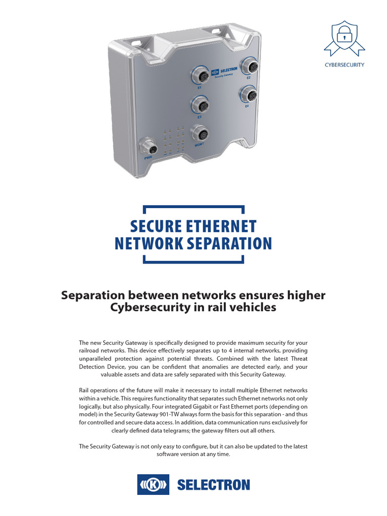 Secure Ethernet Gateway for Rail Networks | PDF | Computer Network ...