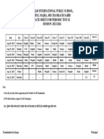 Panjab International Public School, Pipal Majra, Sri Chamkaur Sahib Date Sheet For Periodic Test-Ii SESSION: 2023-2024