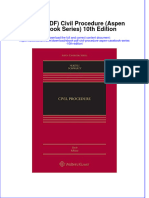 Ebook PDF Civil Procedure Aspen Casebook Series 10th Edition PDF
