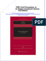 Ebook PDF Civil Procedure A Coursebook Aspen Casebook Series 3rd Edition PDF