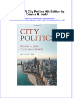 Ebook PDF City Politics 9th Edition by Dennis R Judd PDF