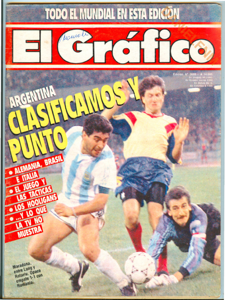 Revue El Grafico Maradona - Mexico 86, Naples, Boca, Barça - Édition Mexique